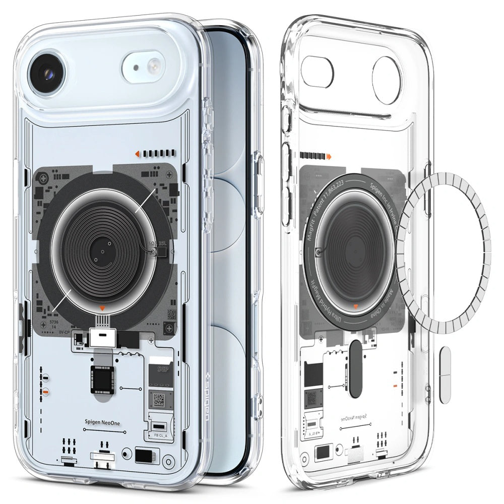 Husa MagSafe pentru Apple iPhone 17 Air, Spigen, Ultra Hybrid Neo One, Transparenta ACS10321
