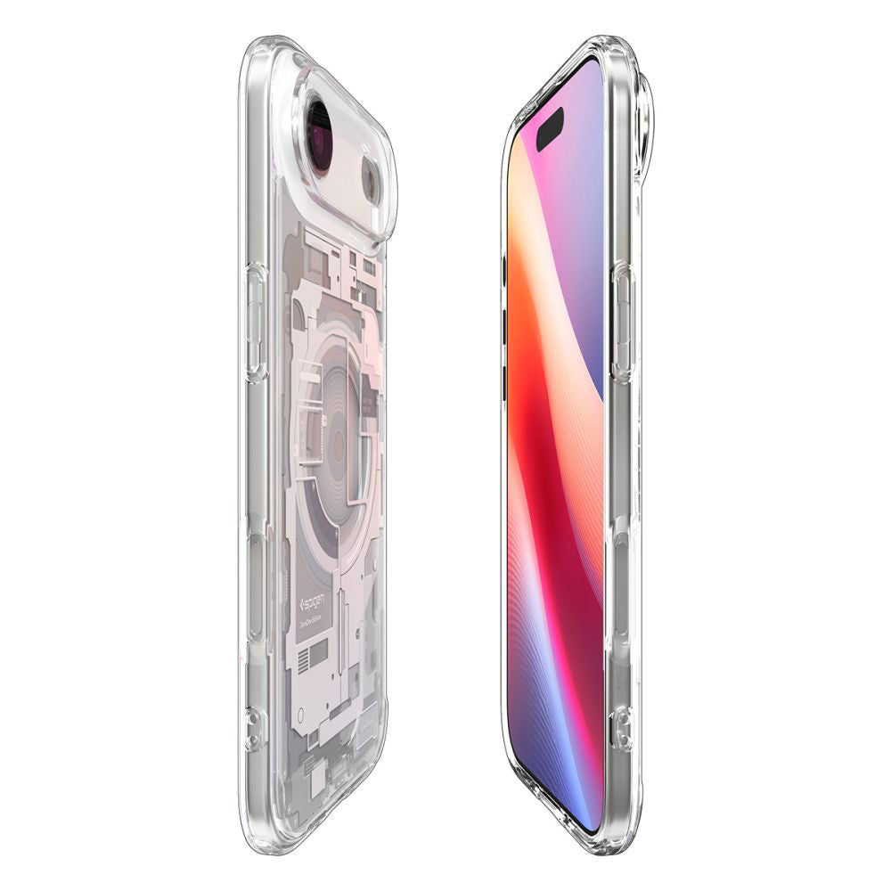 Husa MagSafe pentru Apple iPhone 17 Air, Spigen, Ultra Hybrid Zero One, Alba ACS10318