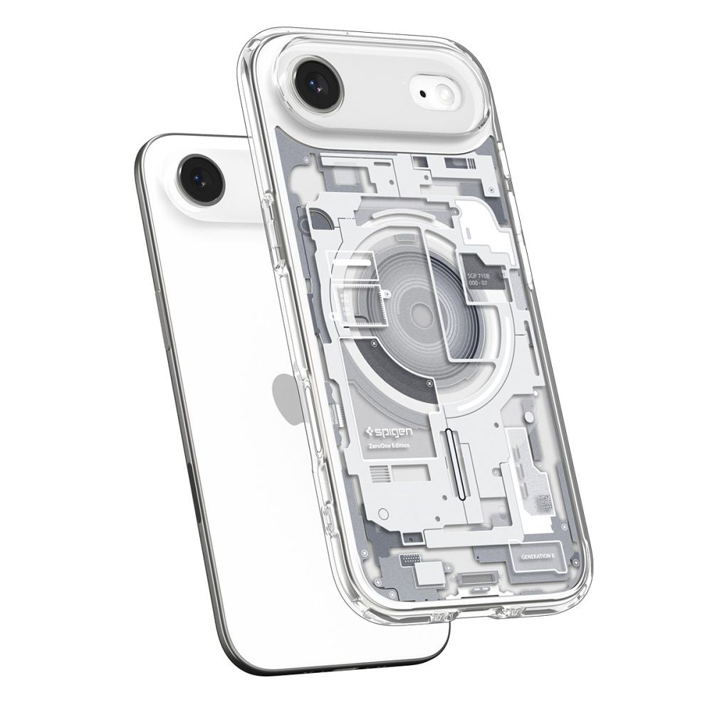 Husa MagSafe pentru Apple iPhone 17 Air, Spigen, Ultra Hybrid Zero One, Alba ACS10318