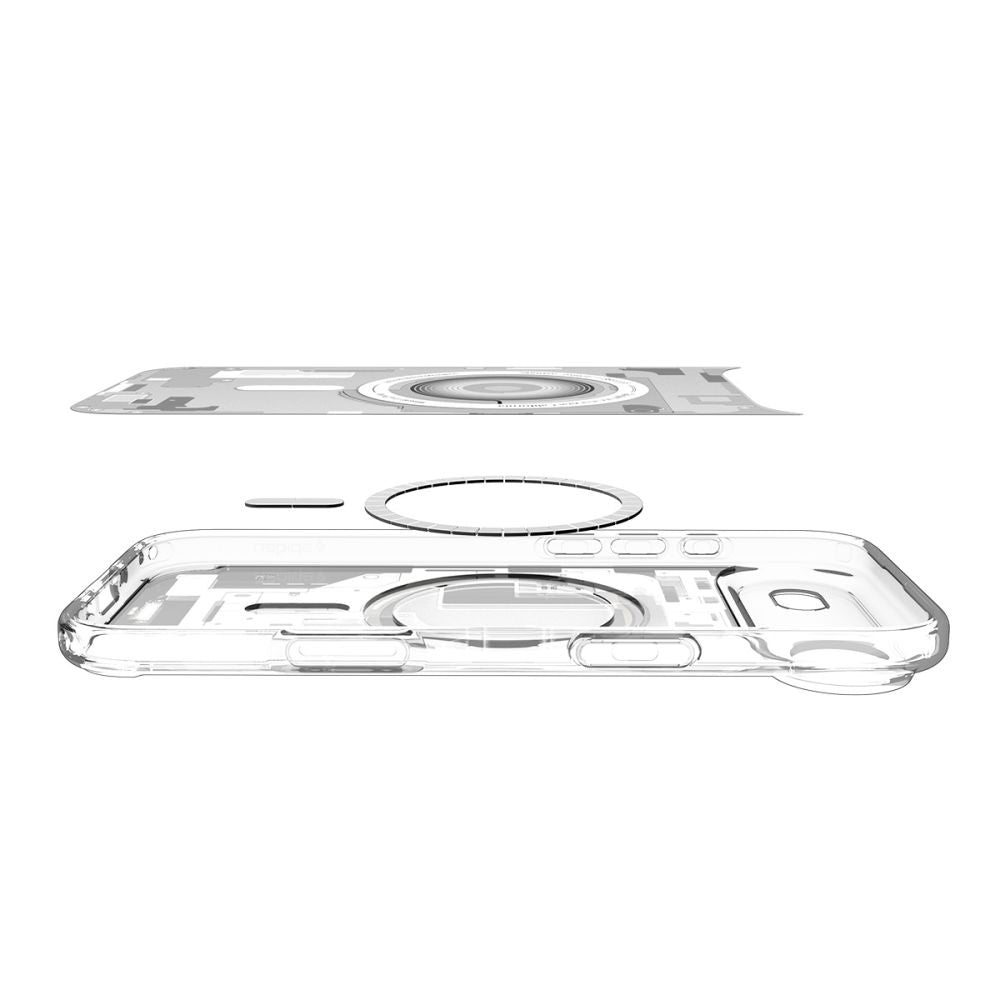 Husa MagSafe pentru Apple iPhone 17 Air, Spigen, Ultra Hybrid Zero One, Alba ACS10318