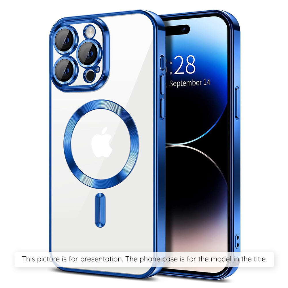 Husa MagSafe pentru Apple iPhone 17 Air, Techsuit, Luxury Crystal, Albastra Inchis