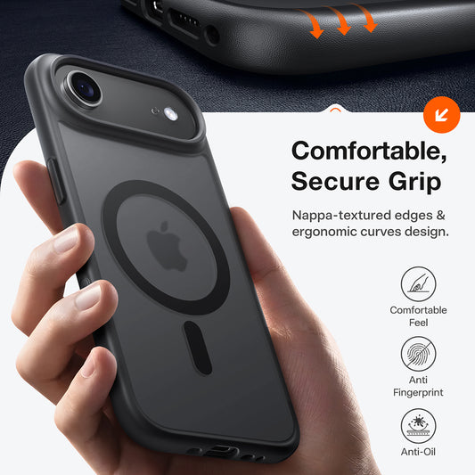 Husa MagSafe pentru Apple iPhone 17 Air, Torras, Guardian, Neagra