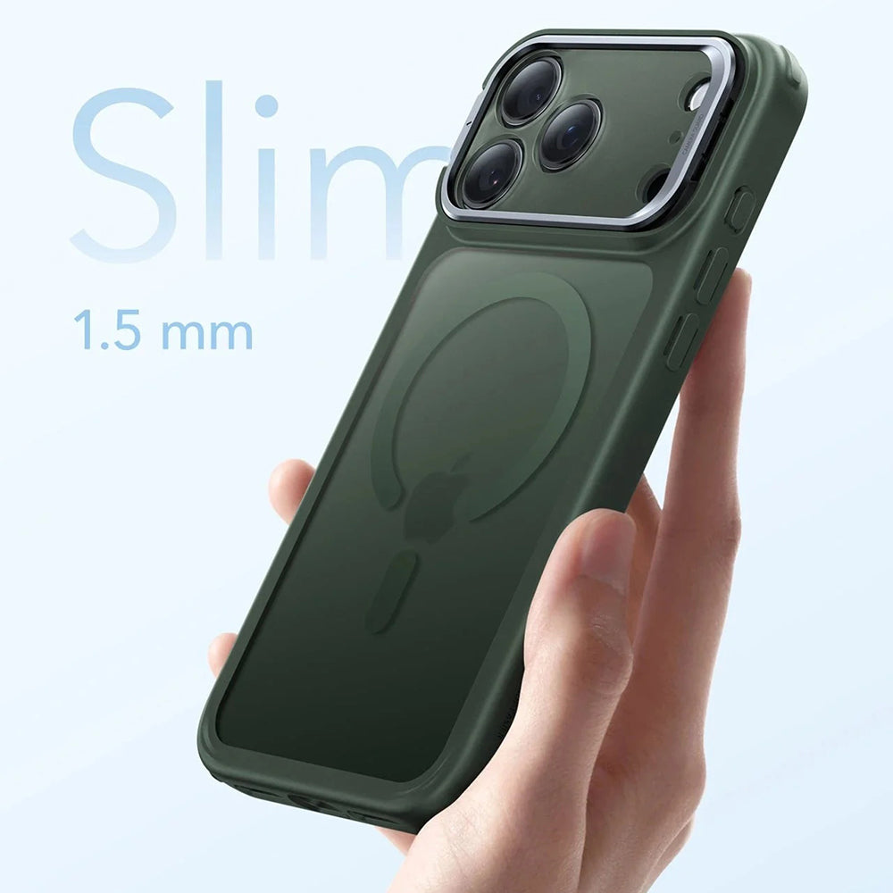 Husa MagSafe pentru Apple iPhone 17, ESR, Classic Hybrid Kickstand, Verde Satinata