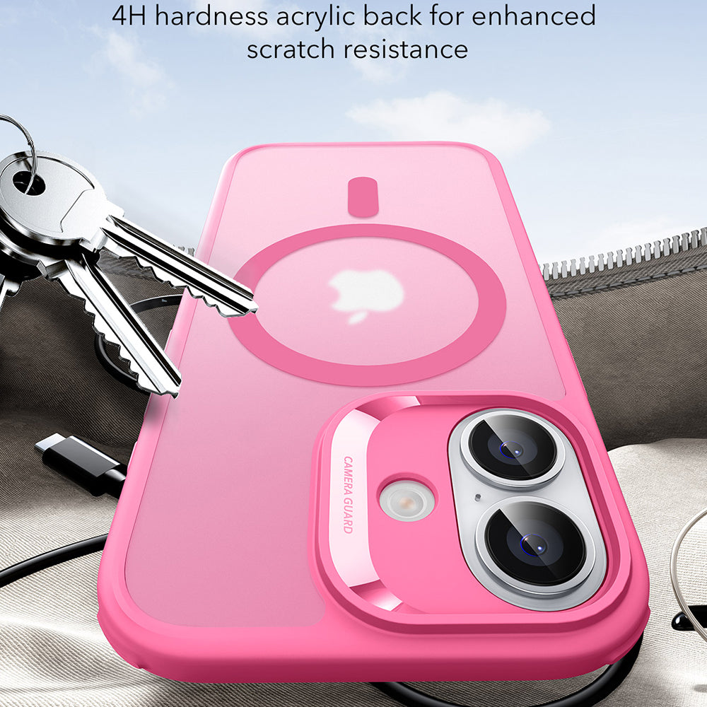 Husa MagSafe pentru Apple iPhone 17, ESR, Classic Hybrid, Roz Satinata