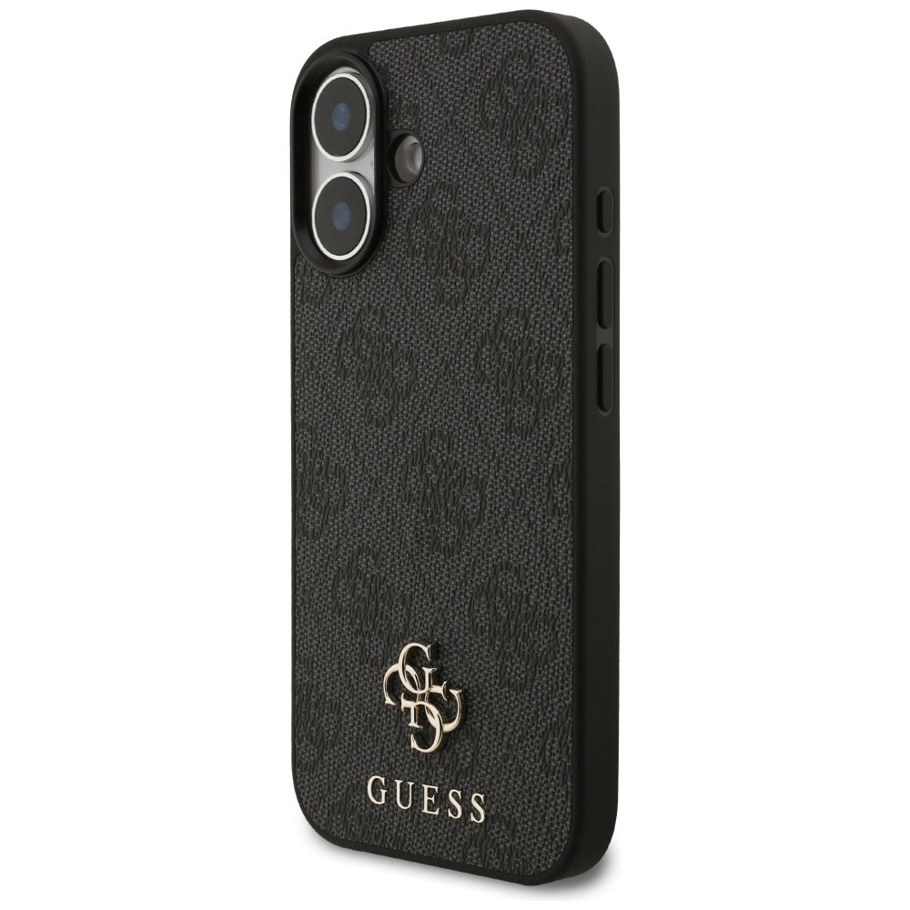 Husa MagSafe pentru Apple iPhone 17, Guess, 4G Small and Classic Logo, Neagra