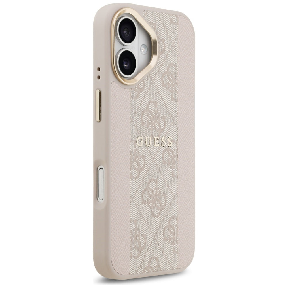 Husa MagSafe pentru Apple iPhone 17, Guess, 4G Stripe, Roz
