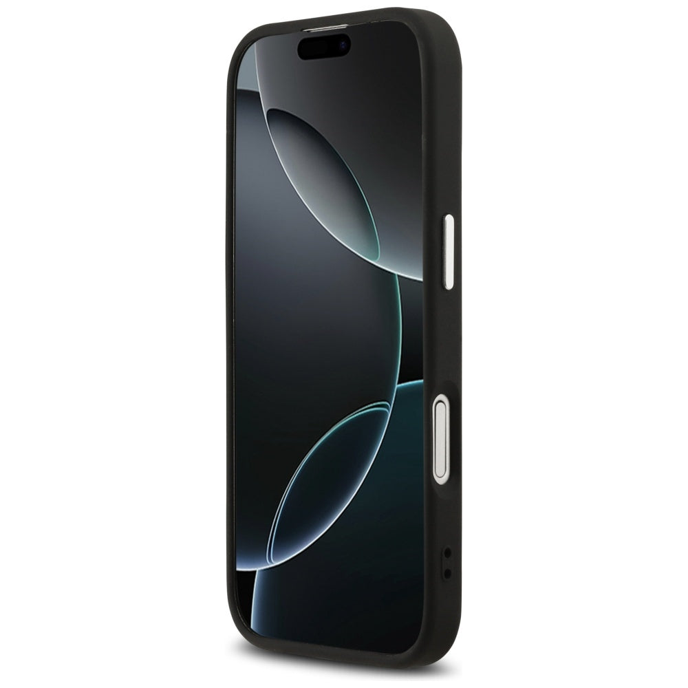 Husa MagSafe pentru Apple iPhone 17, Guess, Classic Logo, Neagra