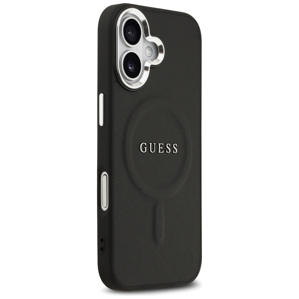 Husa MagSafe pentru Apple iPhone 17, Guess, Classic Logo, Neagra