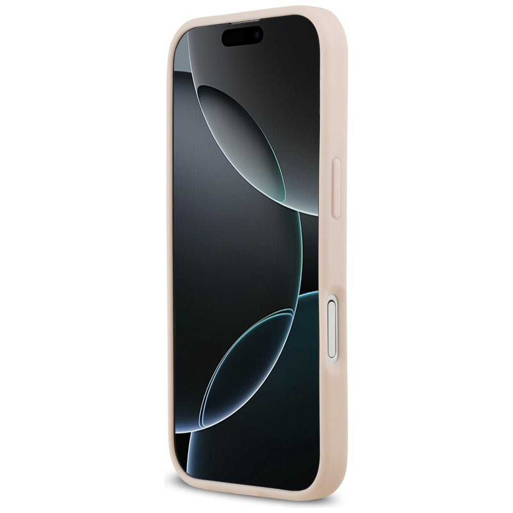 Husa MagSafe pentru Apple iPhone 17, Guess, Grained Flowers, Roz