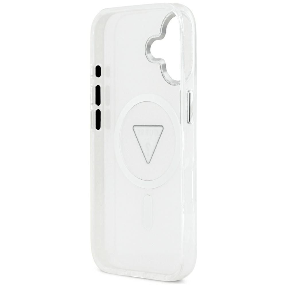 Husa MagSafe pentru Apple iPhone 17, Guess, IML Gradient Triangle Logo, Transparenta