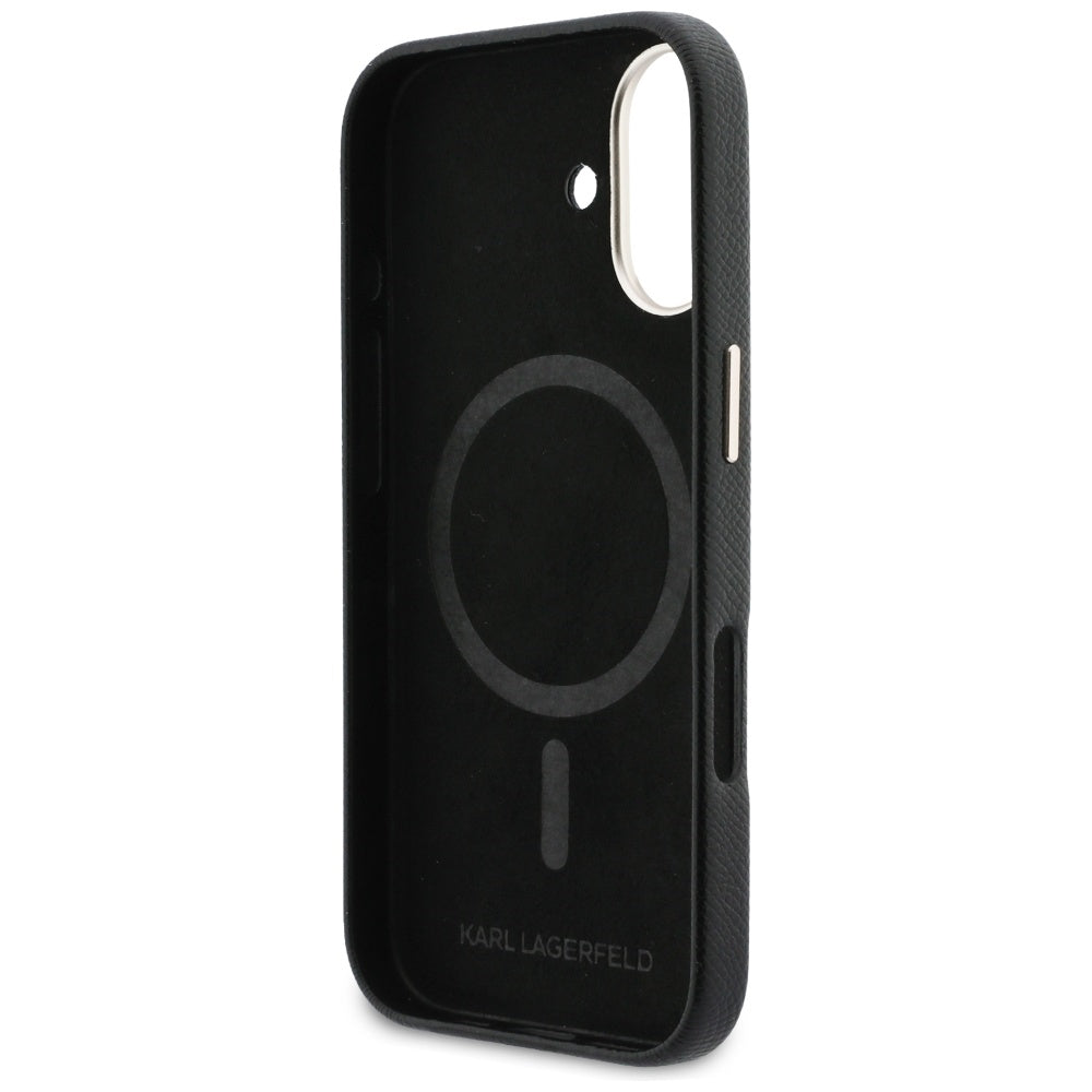 Husa MagSafe pentru Apple iPhone 17, Karl Lagerfeld, Karl Head Logo, Neagra