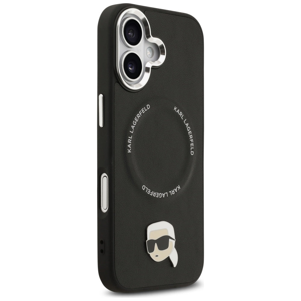 Husa MagSafe pentru Apple iPhone 17, Karl Lagerfeld, Karl Pin, Neagra