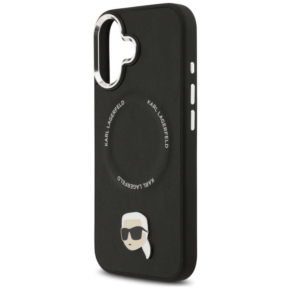 Husa MagSafe pentru Apple iPhone 17, Karl Lagerfeld, Karl Pin, Neagra