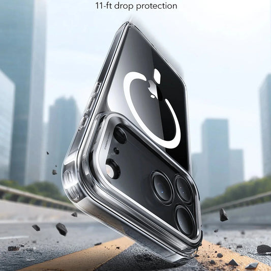 Husa MagSafe pentru Apple iPhone 17 Pro, ESR, Classic Hybrid Kickstand, Transparenta