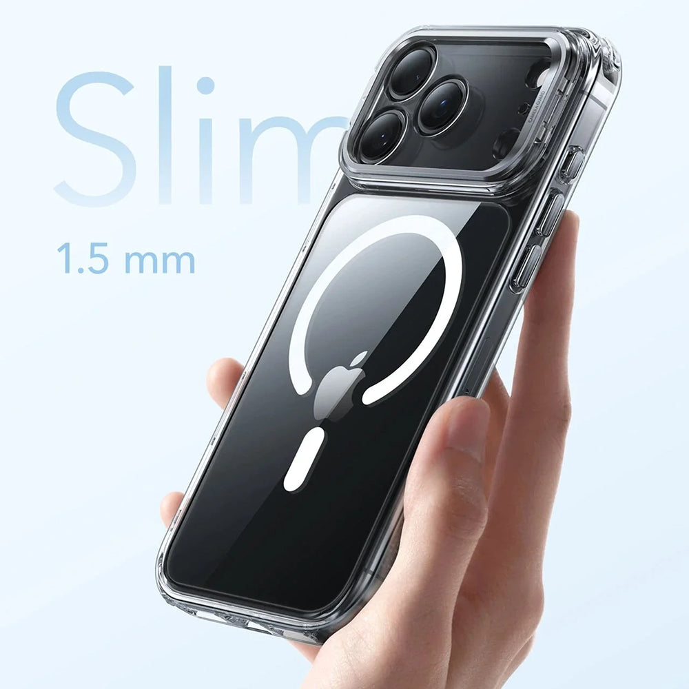 Husa MagSafe pentru Apple iPhone 17 Pro, ESR, Classic Hybrid Kickstand, Transparenta