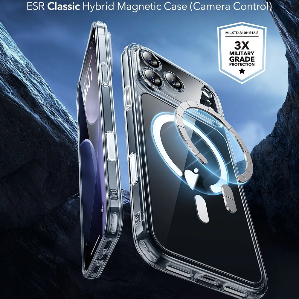 Husa MagSafe pentru Apple iPhone 17 Pro, ESR, Classic Hybrid, Transparenta