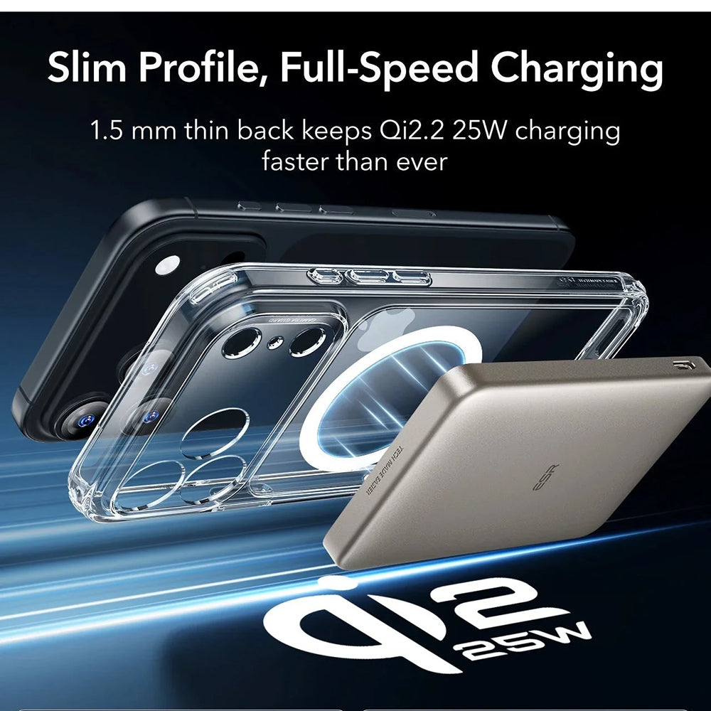 Husa MagSafe pentru Apple iPhone 17 Pro, ESR, Classic Hybrid, Transparenta