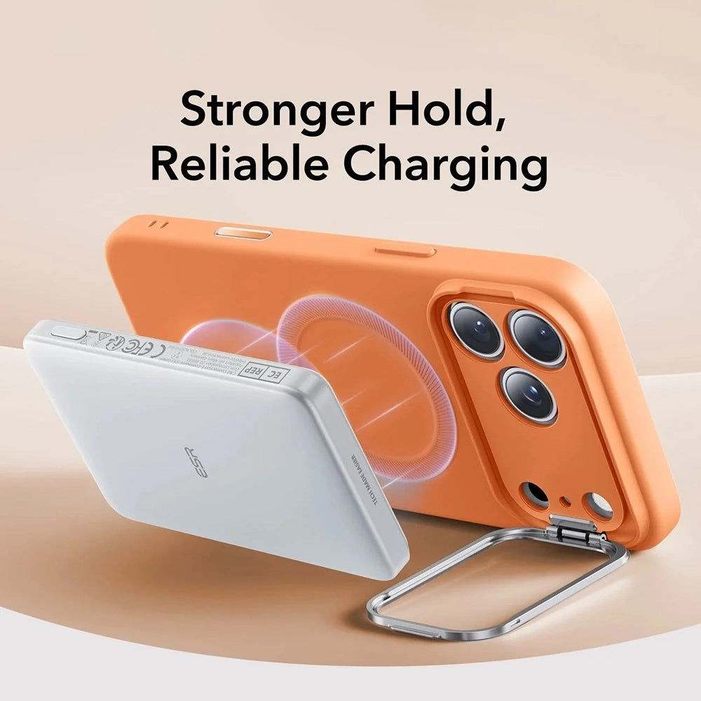 Husa MagSafe pentru Apple iPhone 17 Pro, ESR, Cloud Soft Kickstand, Portocalie