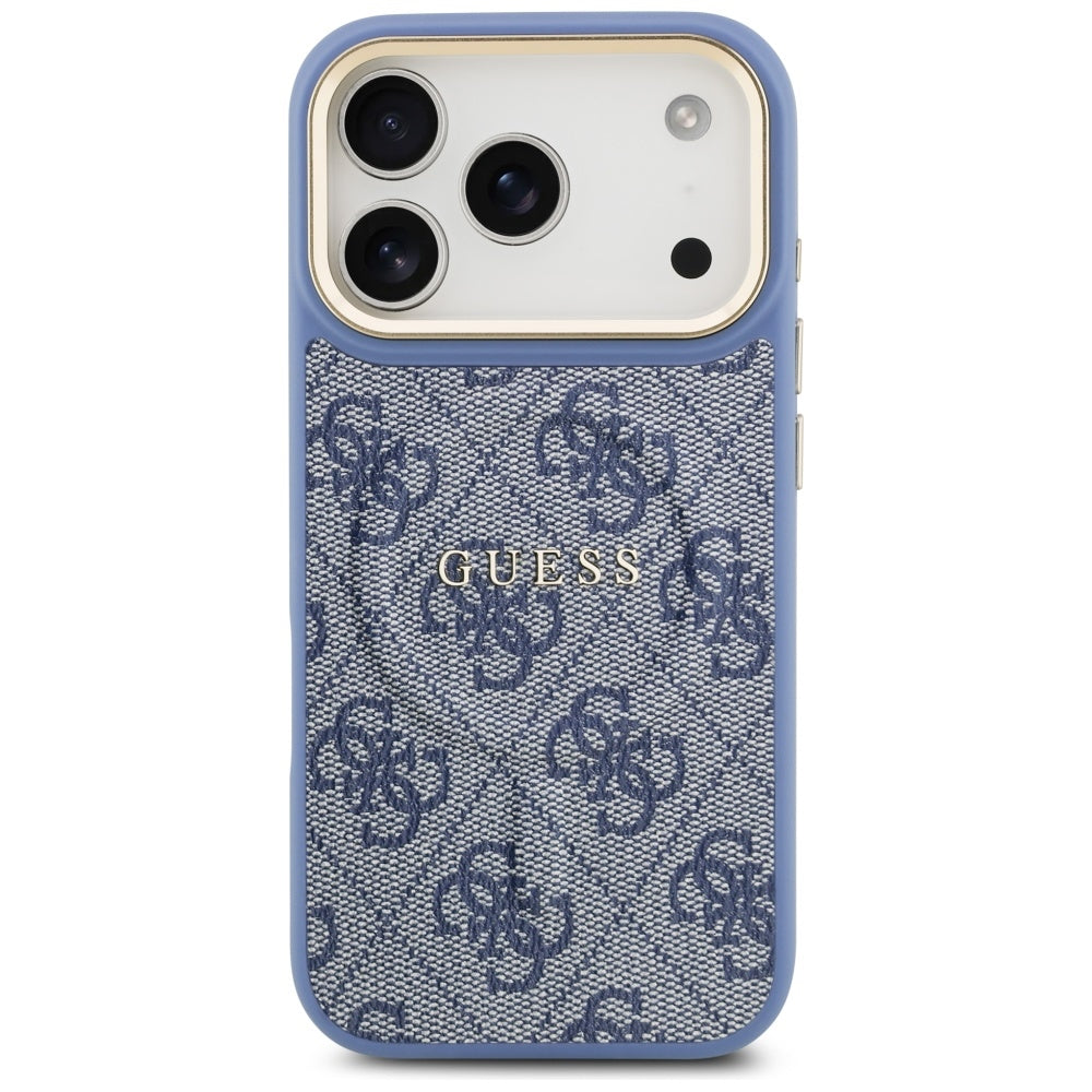 Husa MagSafe pentru Apple iPhone 17 Pro, Guess, 4G Classic, Albastra