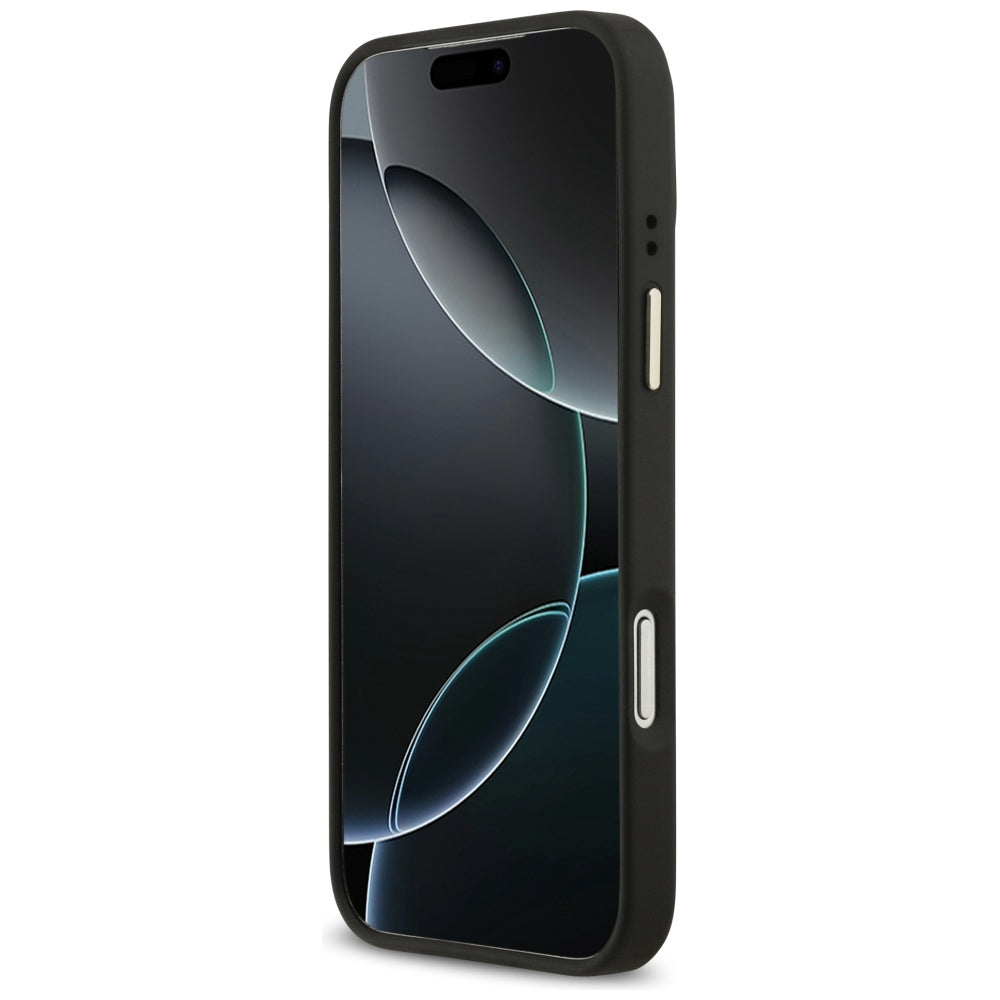 Husa MagSafe pentru Apple iPhone 17 Pro, Guess, 4G Classic, Neagra