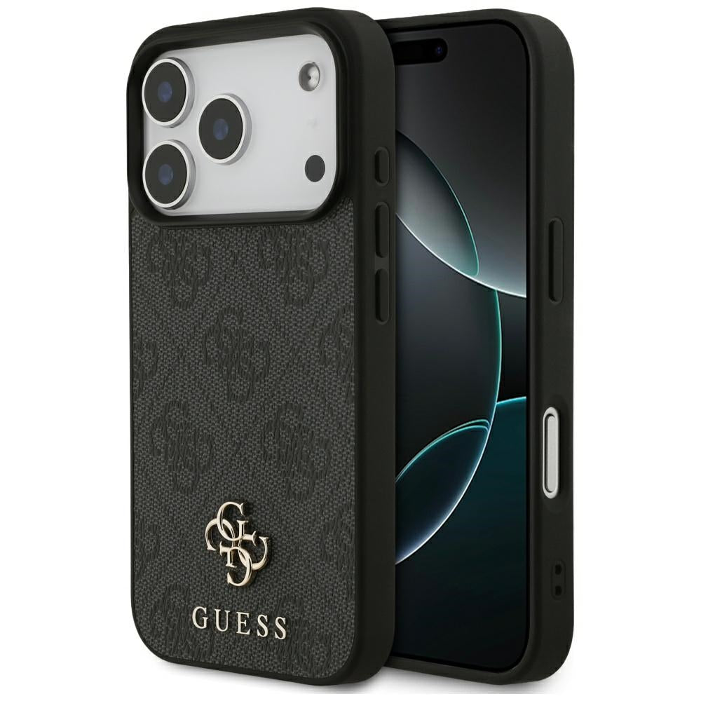Husa MagSafe pentru Apple iPhone 17 Pro, Guess, 4G Small and Classic Logo, Neagra