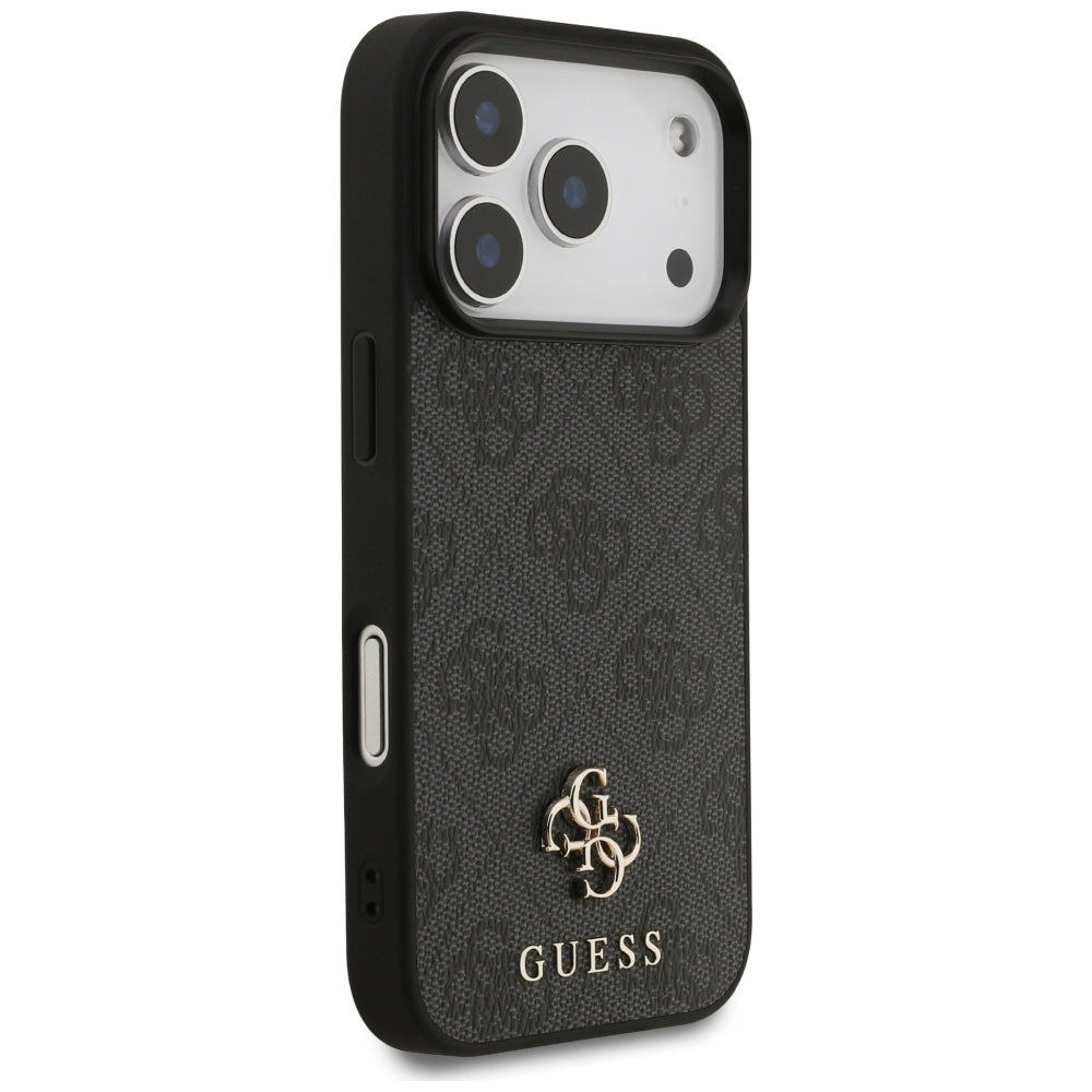 Husa MagSafe pentru Apple iPhone 17 Pro, Guess, 4G Small and Classic Logo, Neagra