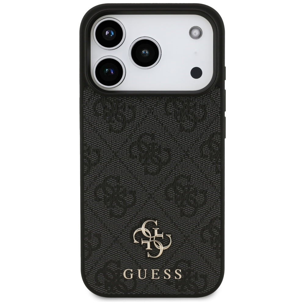 Husa MagSafe pentru Apple iPhone 17 Pro, Guess, 4G Small and Classic Logo, Neagra