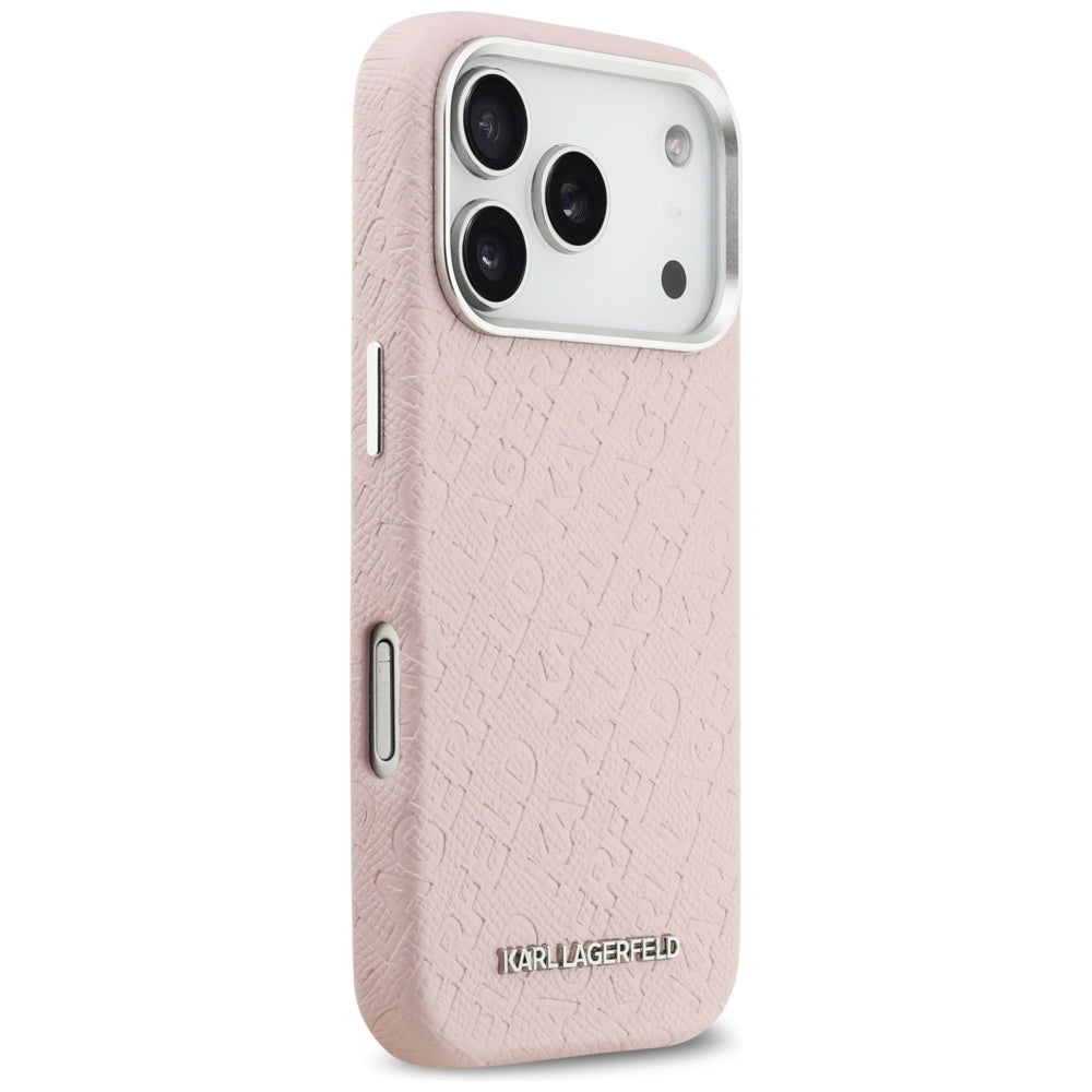 Husa MagSafe pentru Apple iPhone 17 Pro, Karl Lagerfeld, FW Stamped Karl, Roz