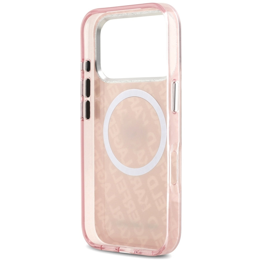 Husa MagSafe pentru Apple iPhone 17 Pro, Karl Lagerfeld, IML Choupette`s Head, Roz