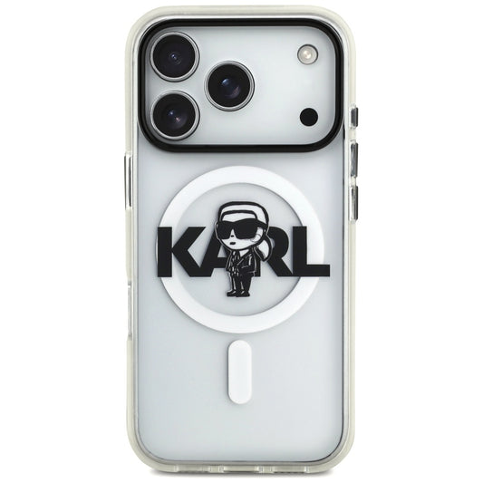 Husa MagSafe pentru Apple iPhone 17 Pro, Karl Lagerfeld, IML Sketch Logo Karl, Transparenta