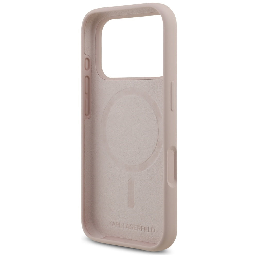 Husa MagSafe pentru Apple iPhone 17 Pro, Karl Lagerfeld, Ring Karl & Choupette, Roz