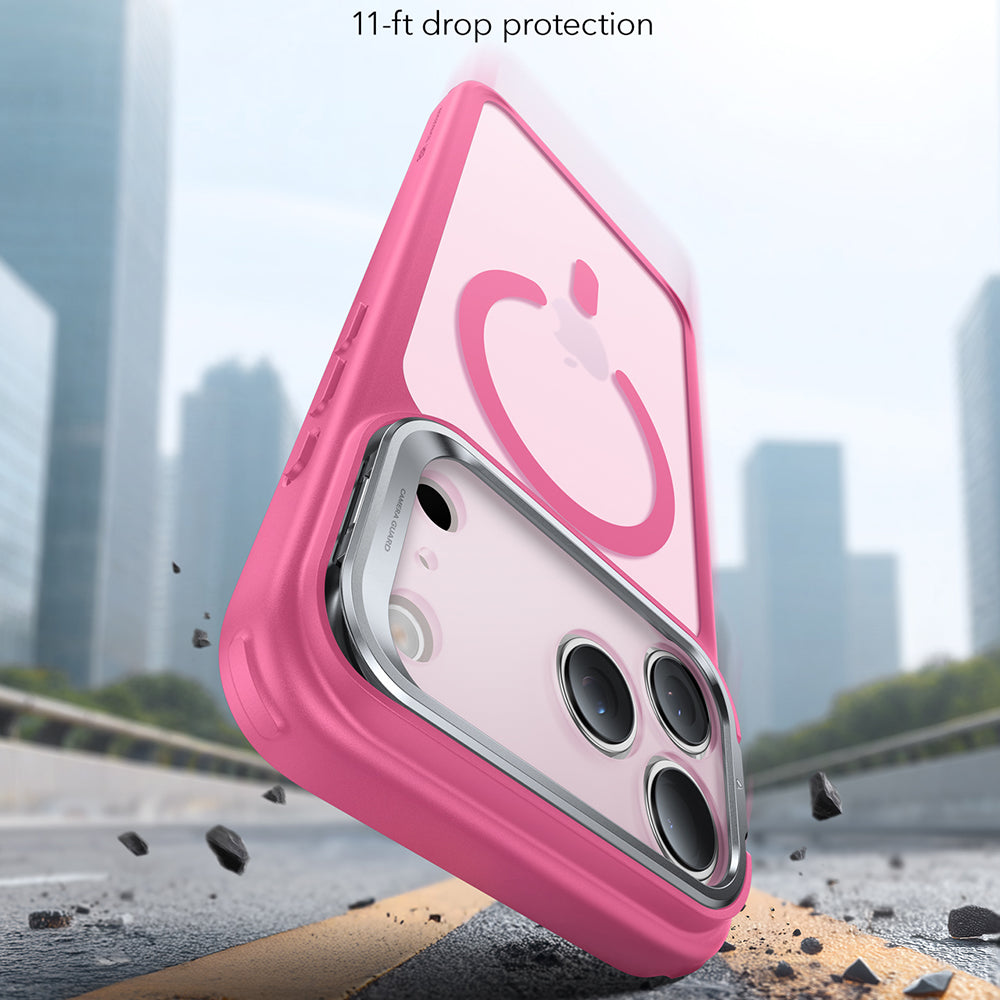 Husa MagSafe pentru Apple iPhone 17 Pro Max, ESR, Classic Hybrid Kickstand, Roz Satinata