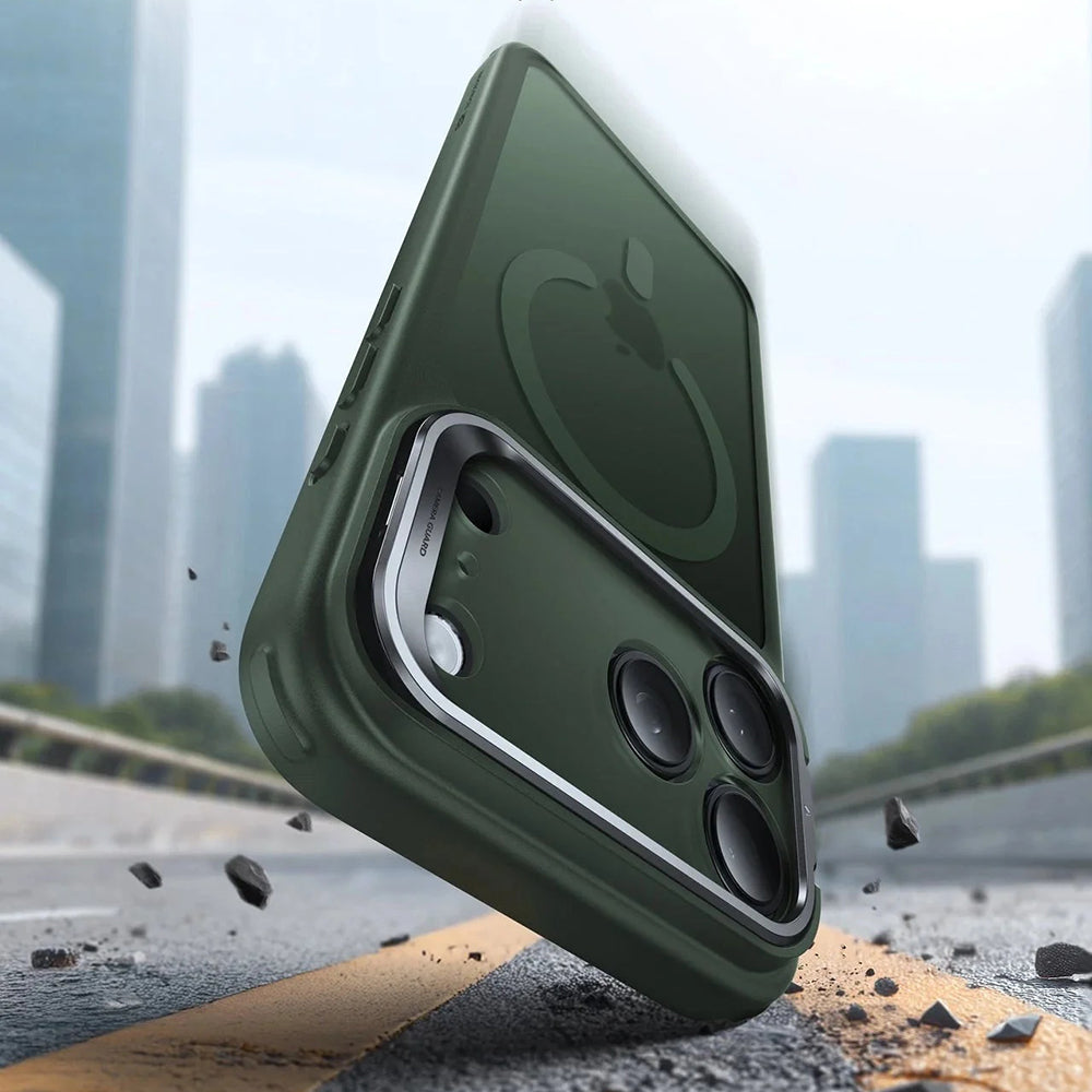 Husa MagSafe pentru Apple iPhone 17 Pro Max, ESR, Classic Hybrid Kickstand, Verde Satinata