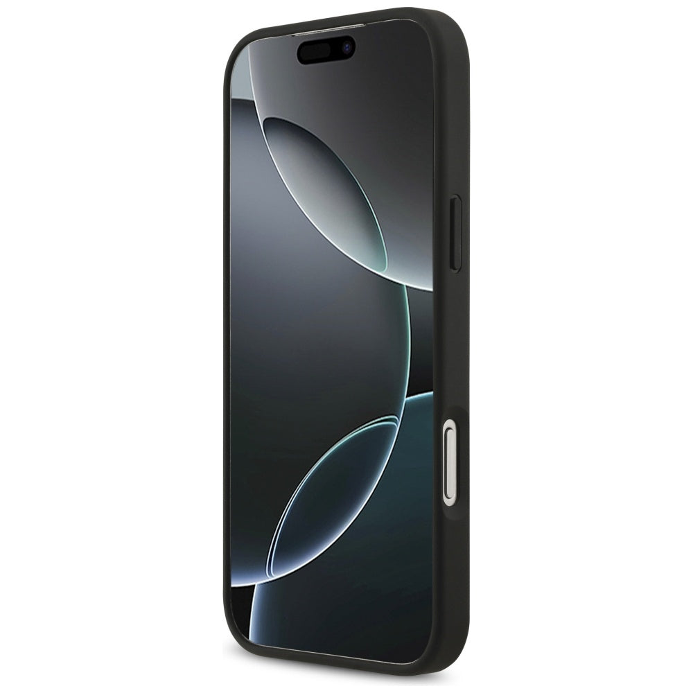 Husa MagSafe pentru Apple iPhone 17 Pro Max, Guess, 4G Circle Classic Logo, Neagra