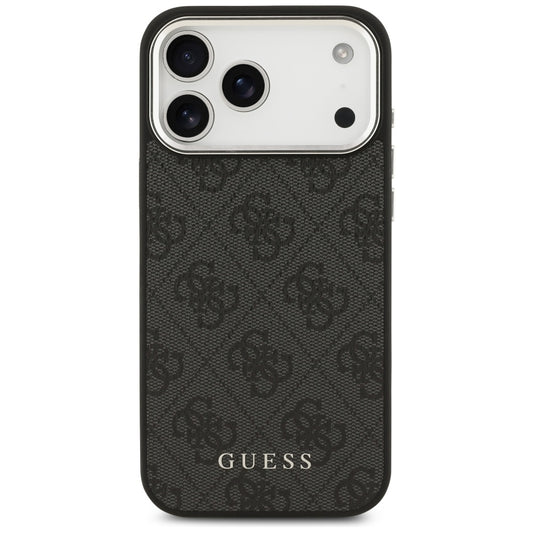 Husa MagSafe pentru Apple iPhone 17 Pro Max, Guess, 4G Classic Logo, Neagra