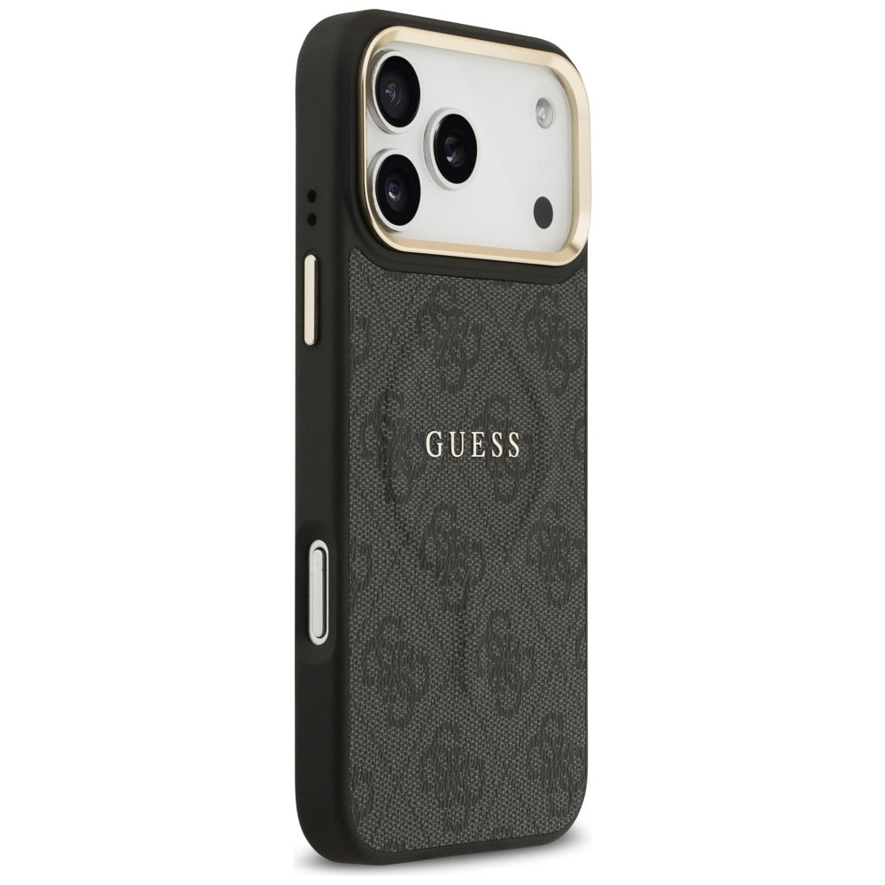 Husa MagSafe pentru Apple iPhone 17 Pro Max, Guess, 4G Classic, Neagra