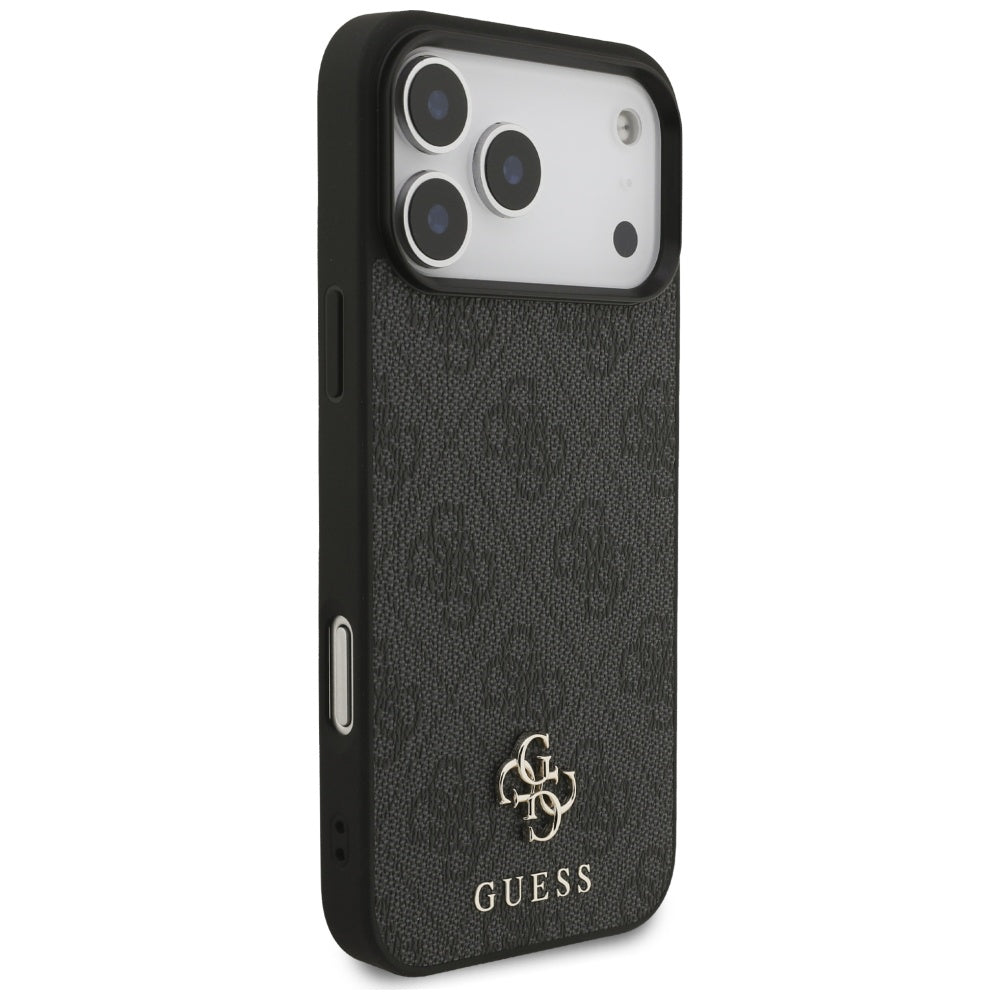 Husa MagSafe pentru Apple iPhone 17 Pro Max, Guess, 4G Small and Classic Logo, Neagra