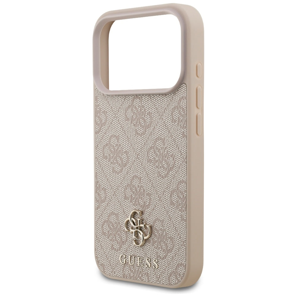 Husa MagSafe pentru Apple iPhone 17 Pro Max, Guess, 4G Small and Classic Logo, Roz