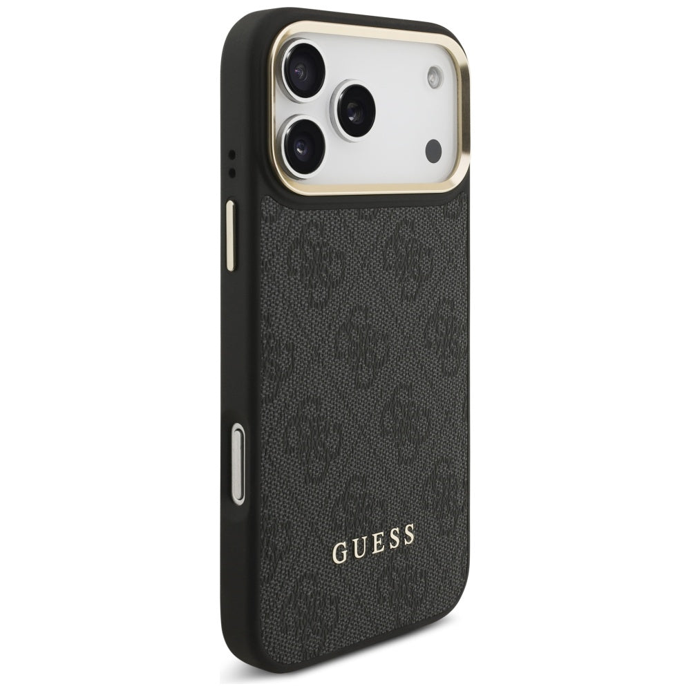 Husa MagSafe pentru Apple iPhone 17 Pro Max, Guess, Cardslot 4G, Neagra