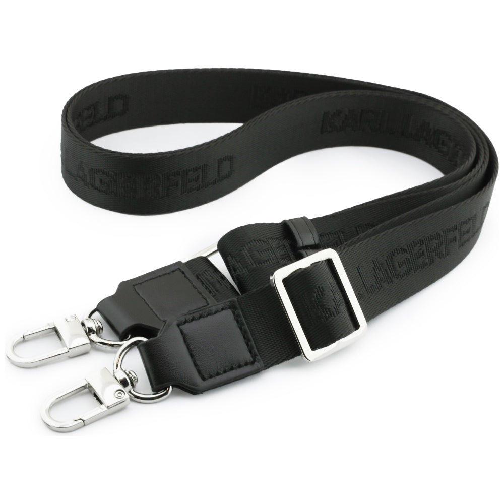 Husa MagSafe pentru Apple iPhone 17 Pro Max, Karl Lagerfeld, Big Strap Choupette Metal Logo, Neagra