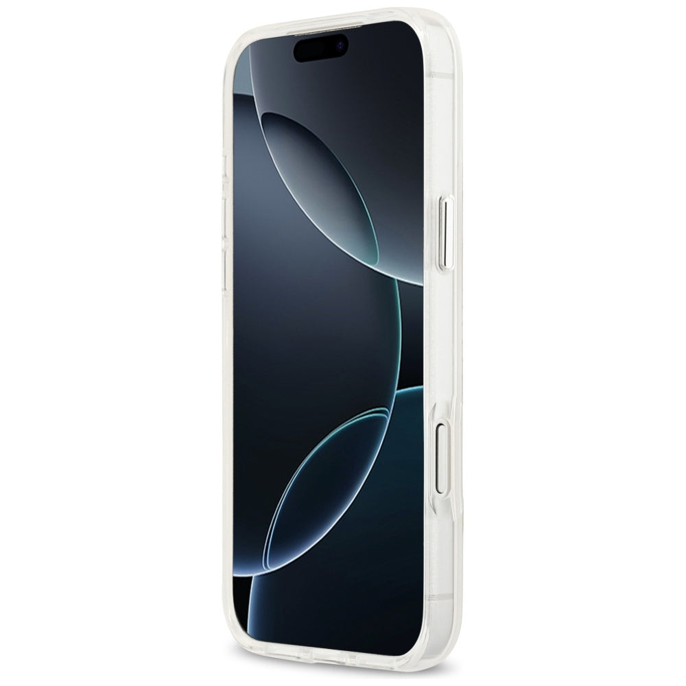 Husa MagSafe pentru Apple iPhone 17 Pro Max, Karl Lagerfeld, IML Aquarelle Logo Karl & Choupette, Alba