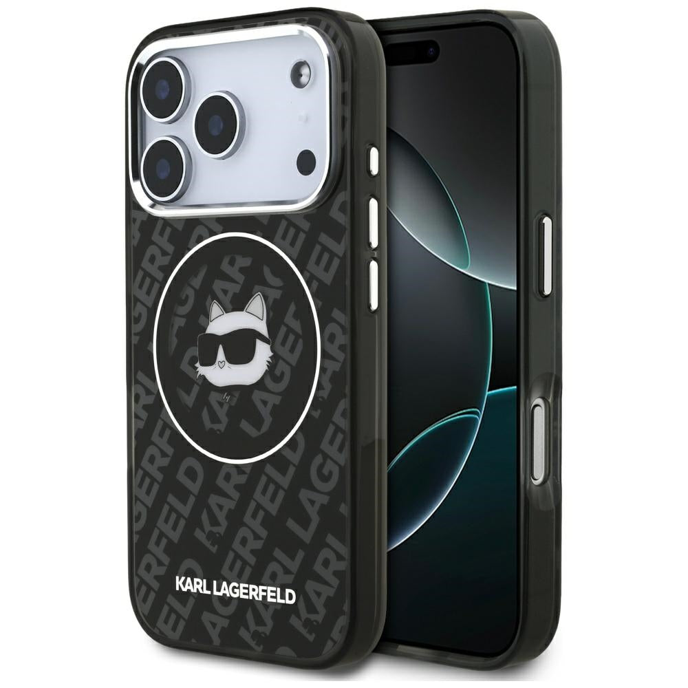 Husa MagSafe pentru Apple iPhone 17 Pro Max, Karl Lagerfeld, IML Choupette`s Head, Neagra