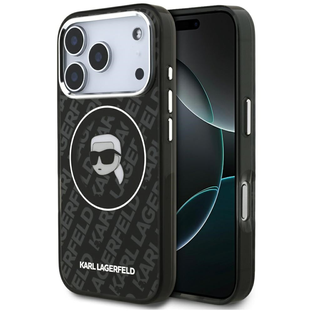 Husa MagSafe pentru Apple iPhone 17 Pro Max, Karl Lagerfeld, IML Karl`s Head, Neagra