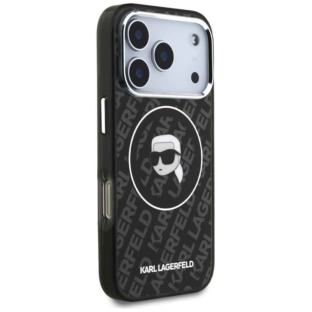 Husa MagSafe pentru Apple iPhone 17 Pro Max, Karl Lagerfeld, IML Karl`s Head, Neagra