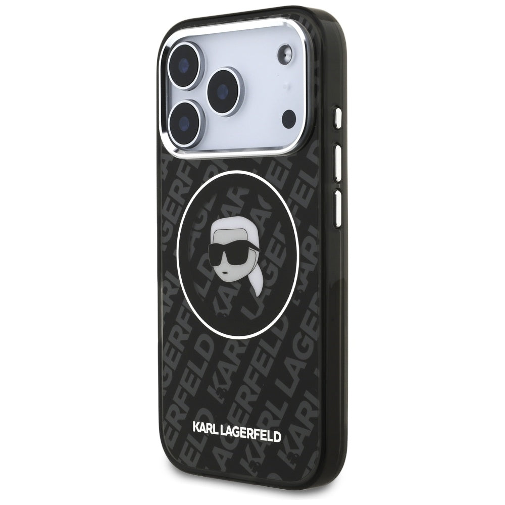 Husa MagSafe pentru Apple iPhone 17 Pro Max, Karl Lagerfeld, IML Karl`s Head, Neagra