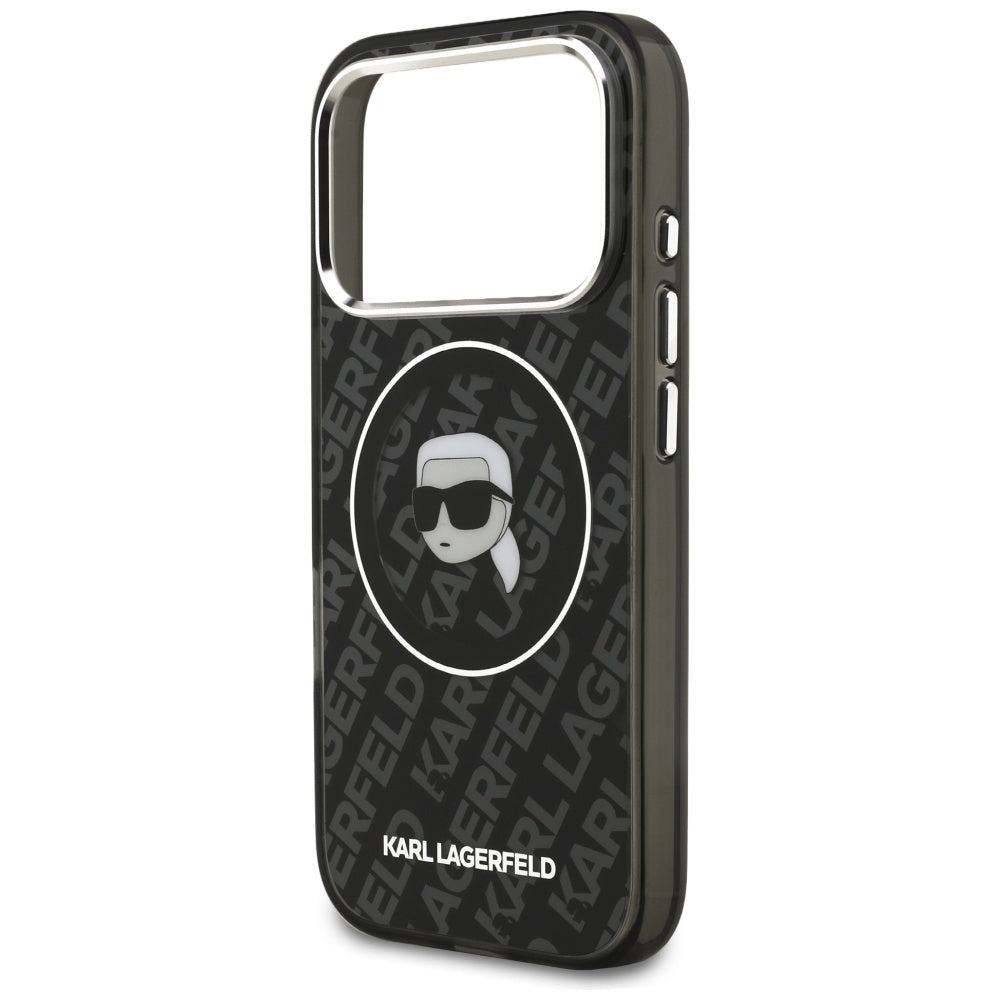 Husa MagSafe pentru Apple iPhone 17 Pro Max, Karl Lagerfeld, IML Karl`s Head, Neagra
