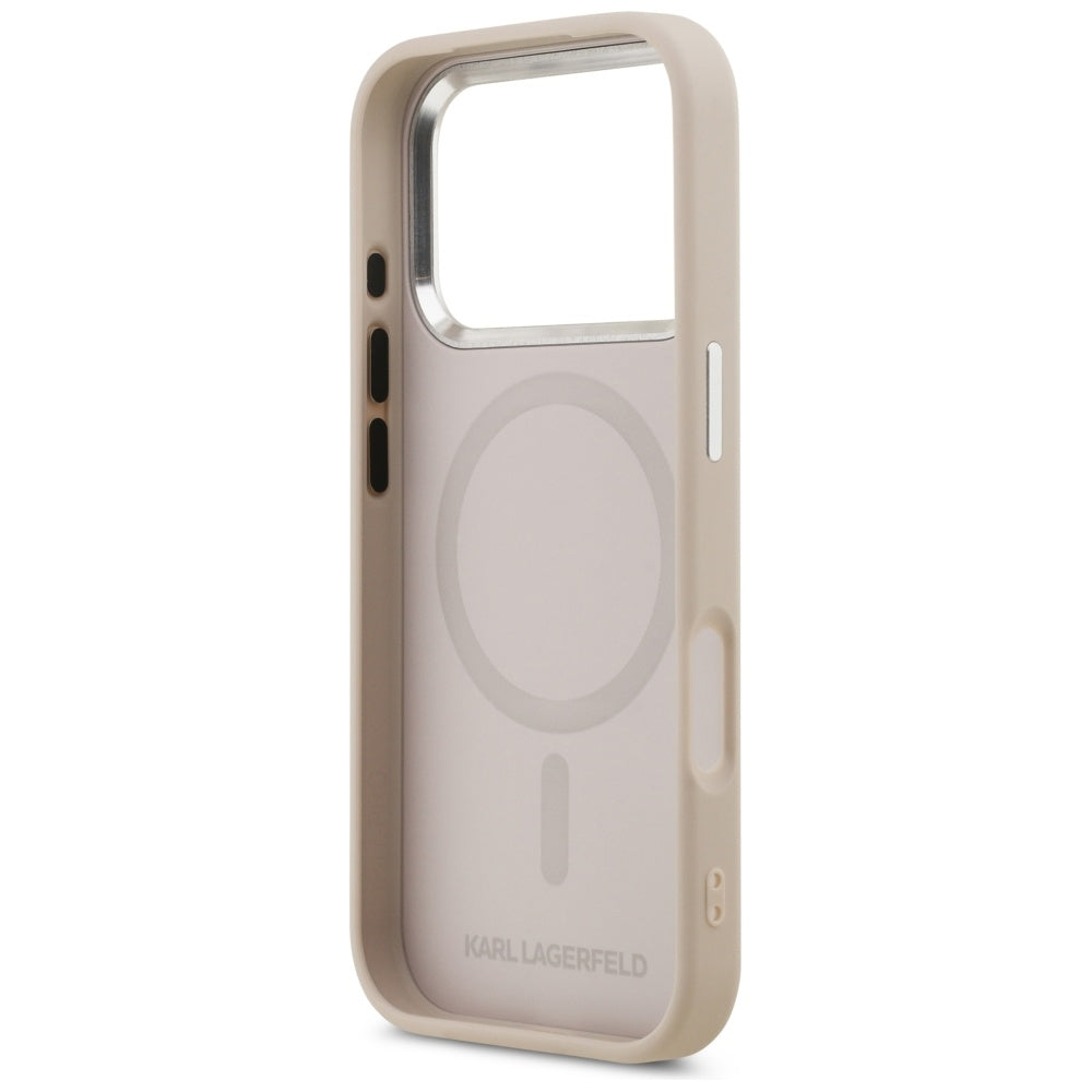 Husa MagSafe pentru Apple iPhone 17 Pro Max, Karl Lagerfeld, Karl & Choupette Pins, Roz