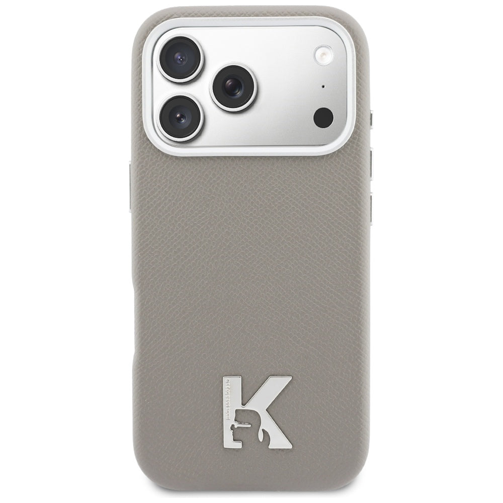 Husa MagSafe pentru Apple iPhone 17 Pro Max, Karl Lagerfeld, Karl Head Logo, Gri