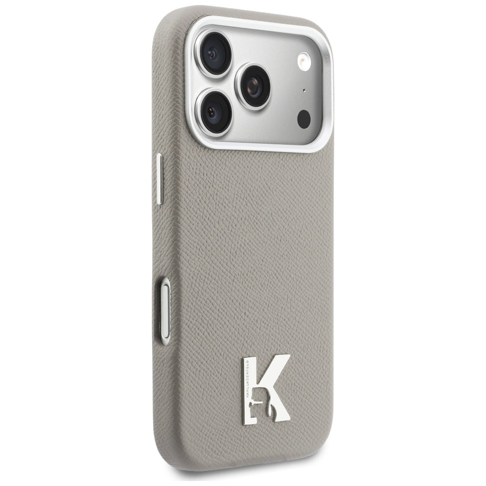 Husa MagSafe pentru Apple iPhone 17 Pro Max, Karl Lagerfeld, Karl Head Logo, Gri