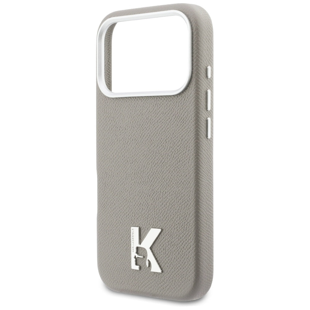 Husa MagSafe pentru Apple iPhone 17 Pro Max, Karl Lagerfeld, Karl Head Logo, Gri